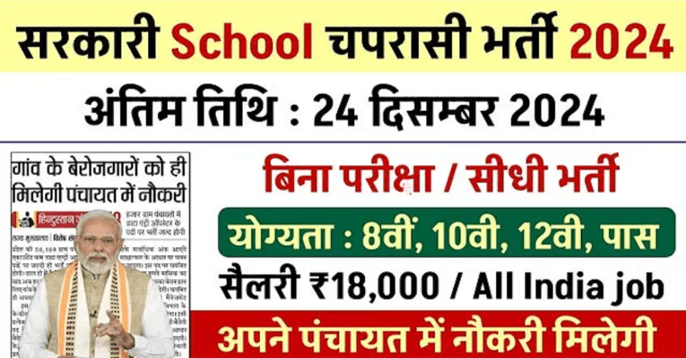 Rajasthan govt school peon recruitment 2025