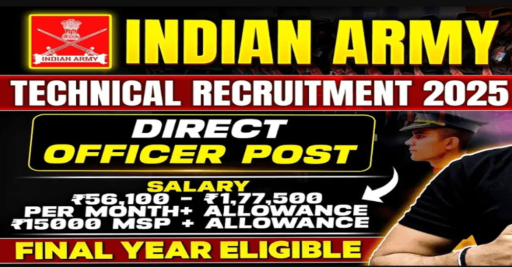 Indian army Technical Recruitment 2025